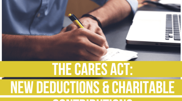 The CARES Act- new Deductions & Charitable Contributions Fee only financial advisor deer park barrington chicago draft