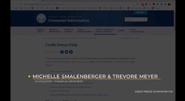 Freeze My Credit Demonstration